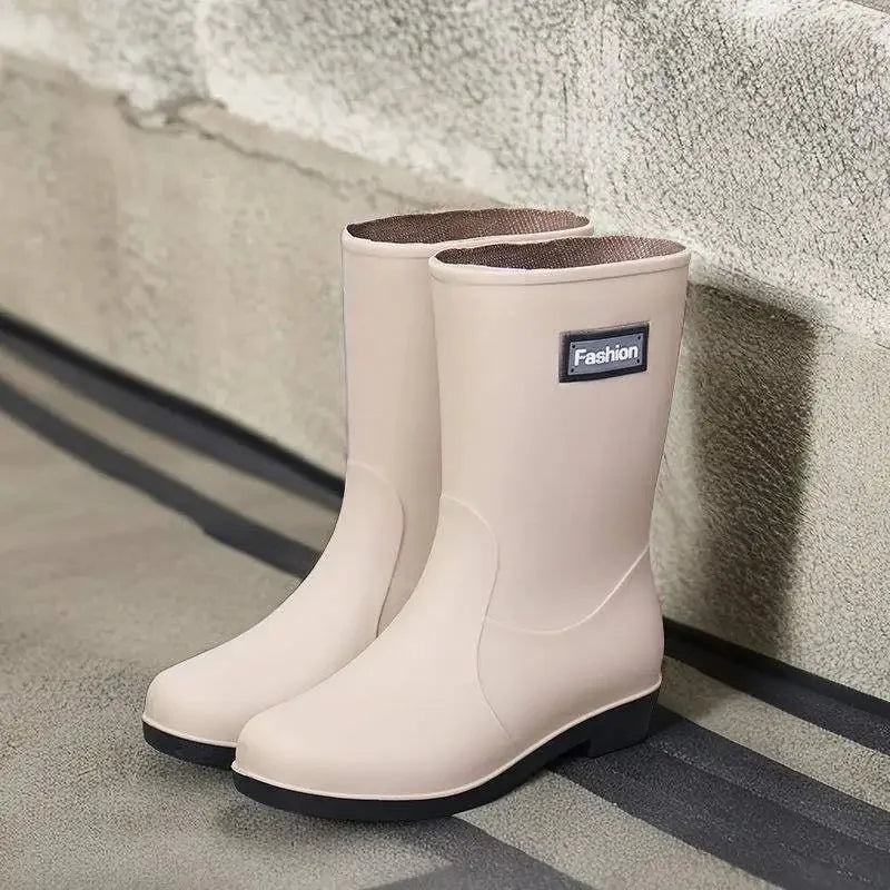 Waterproof Women's Mid Calf Rain Boots