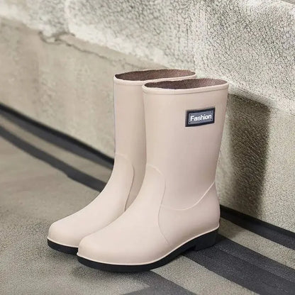 Waterproof Women's Mid Calf Rain Boots