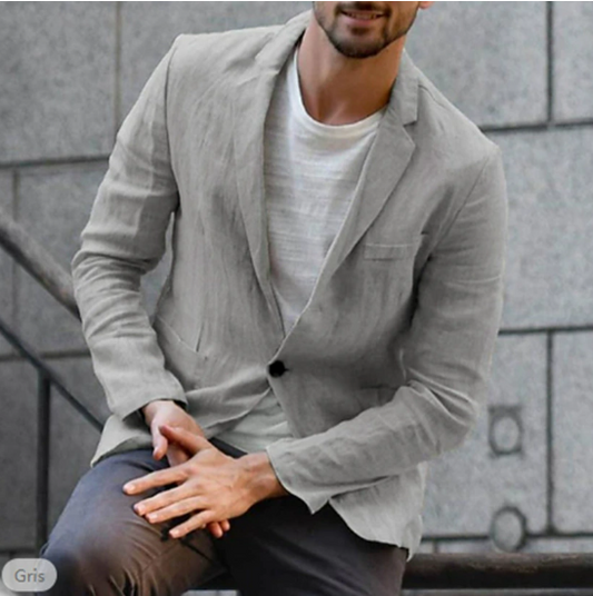 Summer Chic Lightweight Blazer Jacket - OutfitLondon