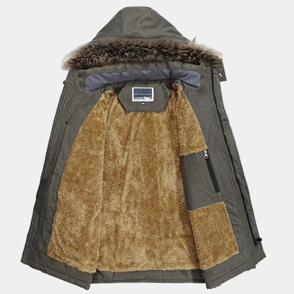 Men's Winter Parka Fur Collar Coat
