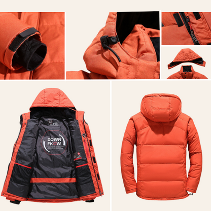 Arcticon Men's Insulated Winter Parka Jacket With Hood
