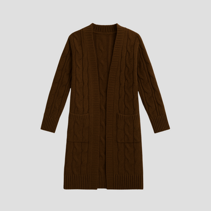 Cozy Women's Knitted Open Cardigan - OutfitLondon