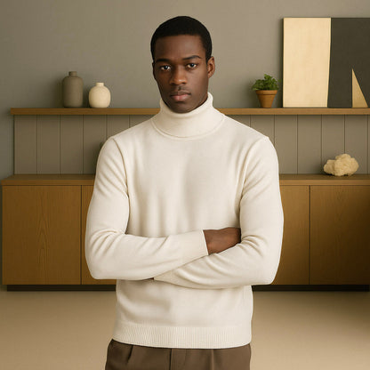 Men's Cashmere Turtleneck Sweater - OutfitLondon