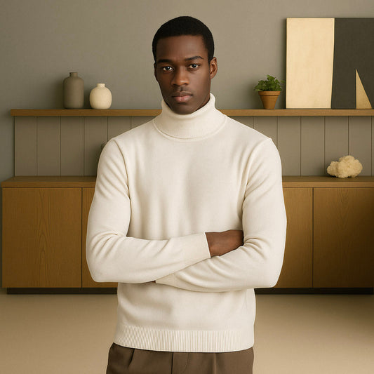 Men's Cashmere Turtleneck Sweater - OutfitLondon