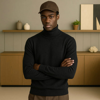 Men's Cashmere Turtleneck Sweater
