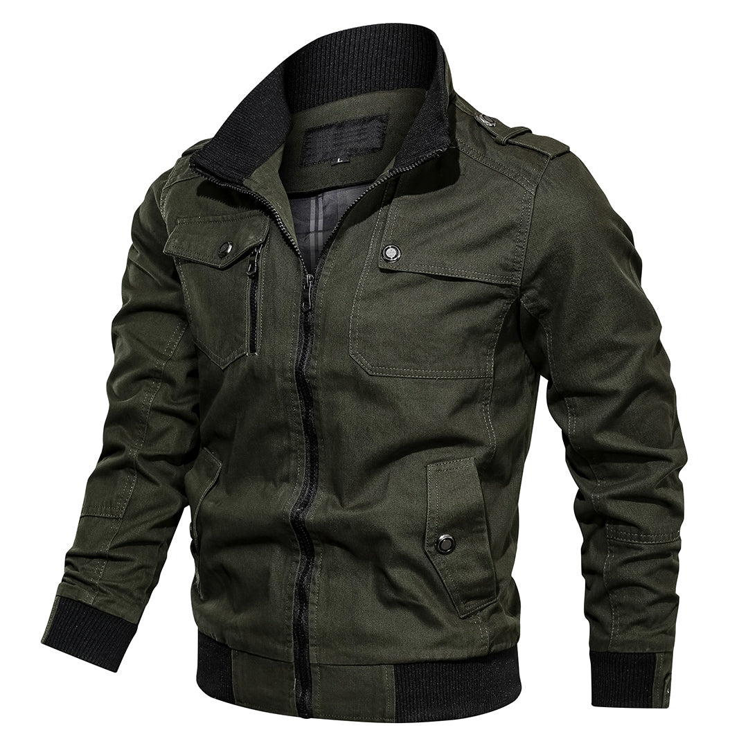 Durable Military Jacket for Men - Tough Camo Design - OutfitLondon