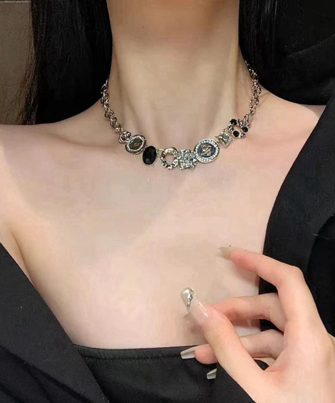 Women's Pearl Necklace Art Alloy Zircon Closure - OutfitLondon