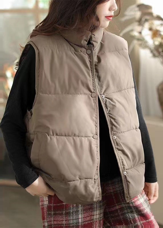 Women's Cotton Padded Vest High Collar Warm Lightweight - OutfitLondon
