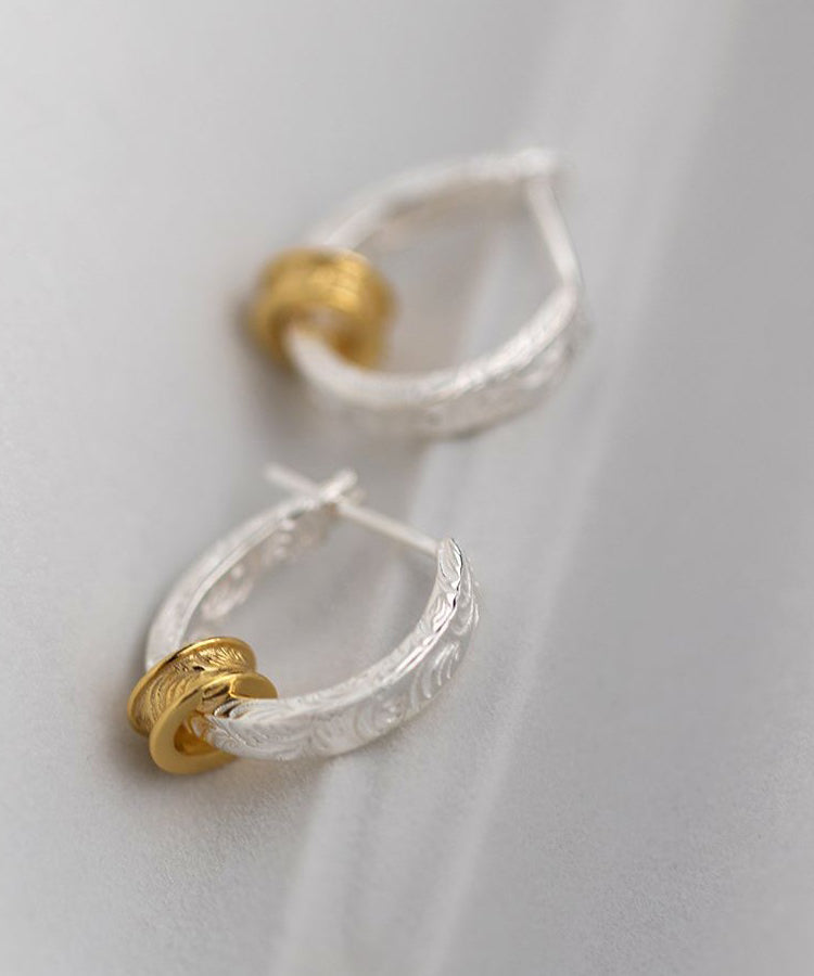 Women's Gold Plated Sterling Silver Hoop Earrings 2cm - OutfitLondon