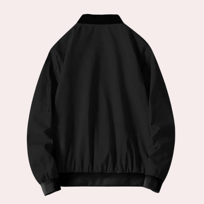 Men's Classic Fall Bomber Jacket with Simple Design