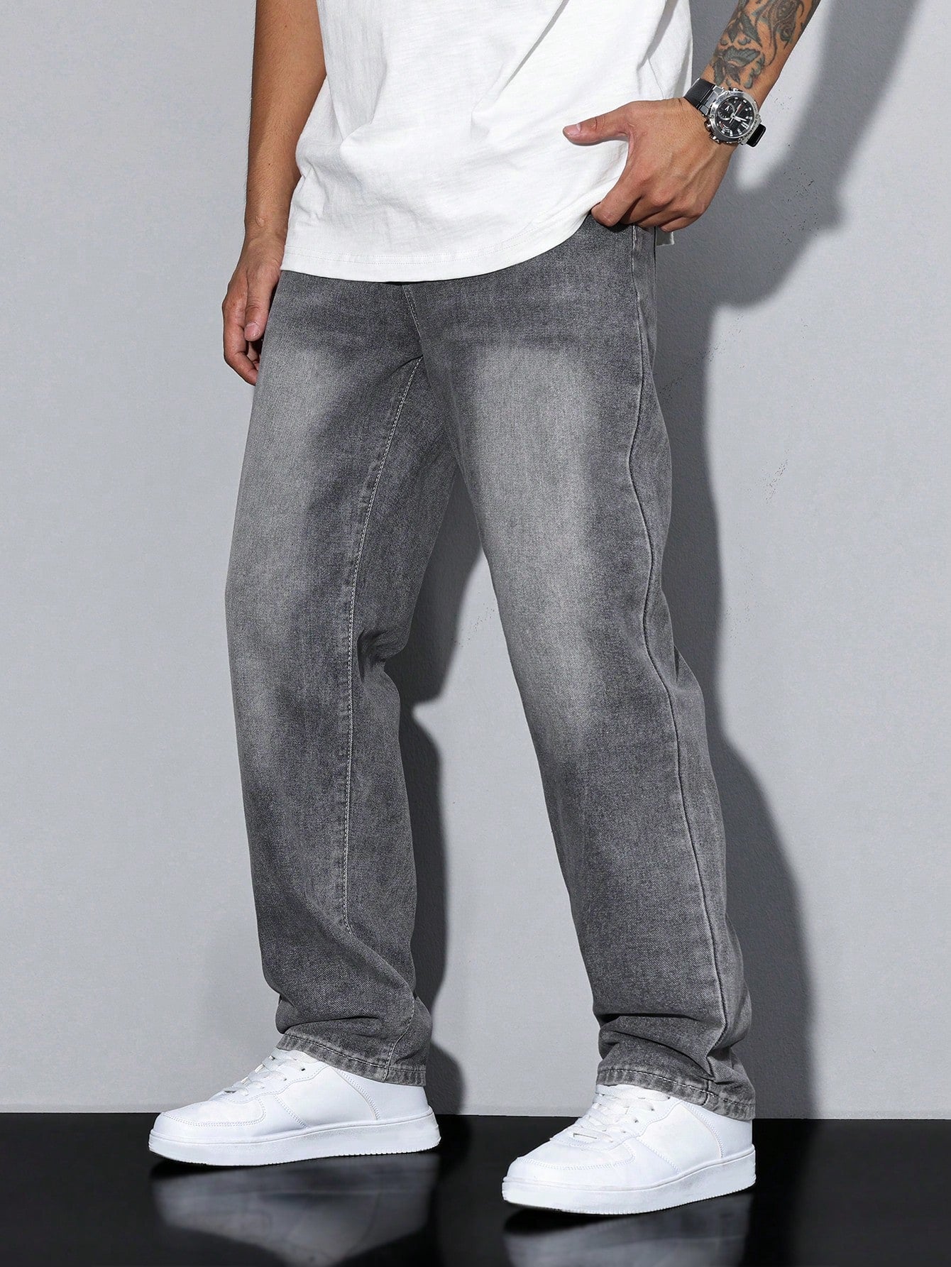 Men's Baggy Jeans Ash Denim Blue