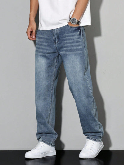 Men's Baggy Jeans Ash Denim Blue