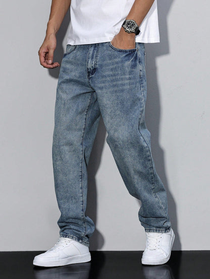 Men's Baggy Jeans Ash Denim Blue