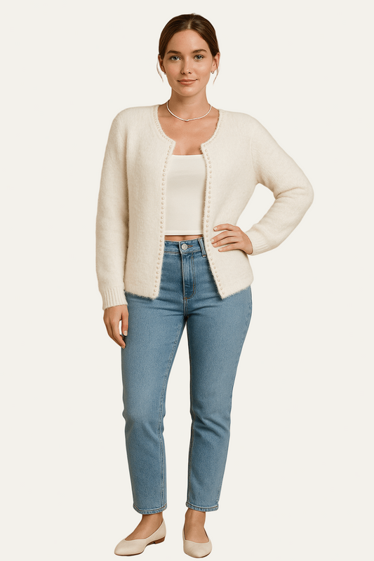 Soft Cozy Open Front Cardigan Sweater - OutfitLondon