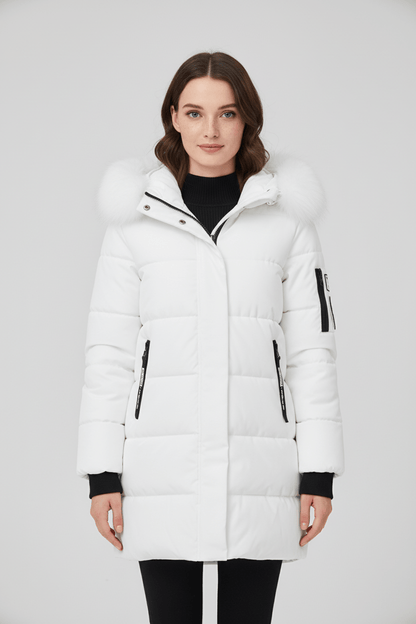 Luxury Faux Fur Hooded Snow Jacket - OutfitLondon