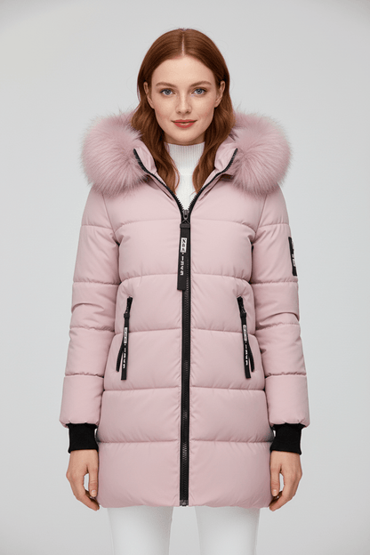 Luxury Faux Fur Hooded Snow Jacket