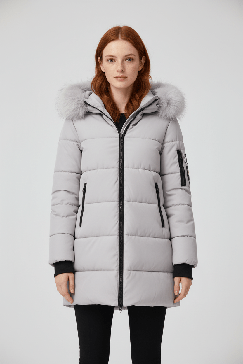 Luxury Faux Fur Hooded Snow Jacket