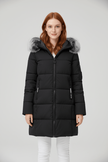 Luxury Faux Fur Hooded Snow Jacket