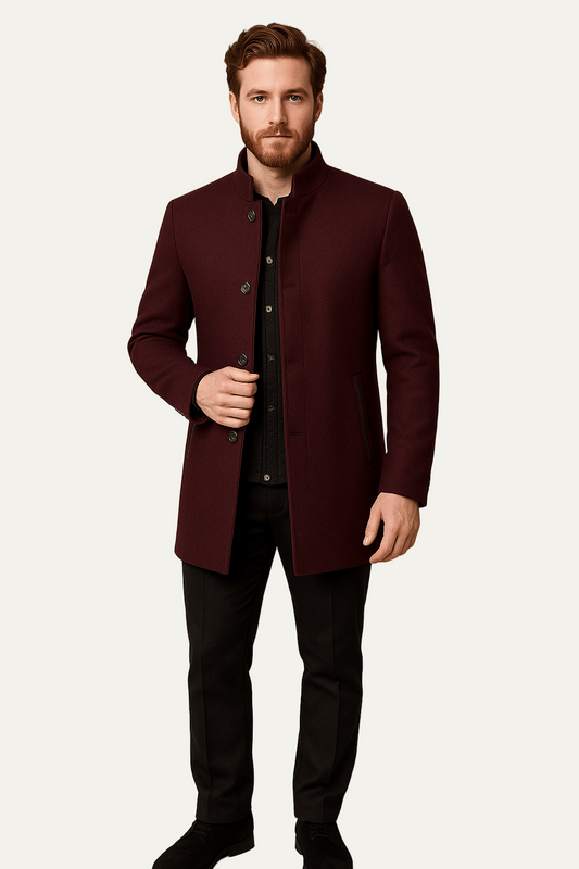 Simple Mens Classic Fit Coat - OutfitLondon
