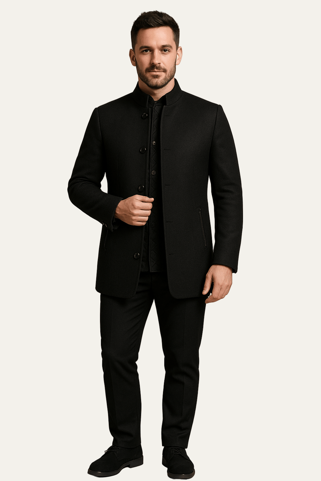 Simple Mens Classic Fit Coat
