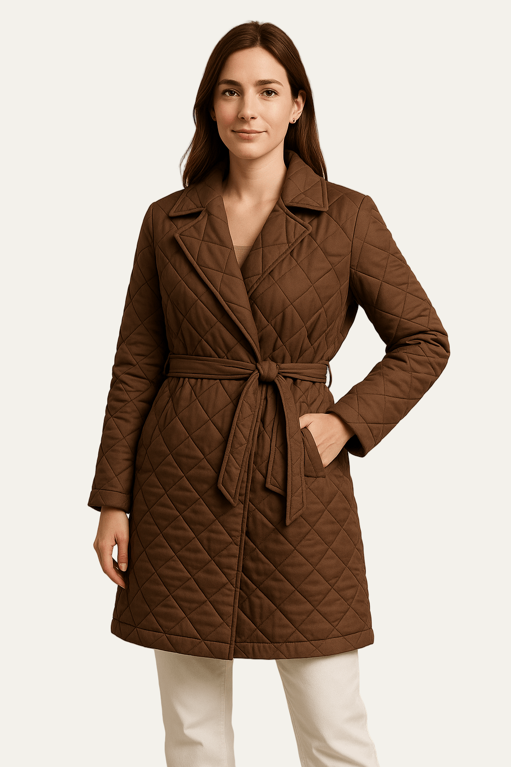 Ladies Warm Padded Trench Coat