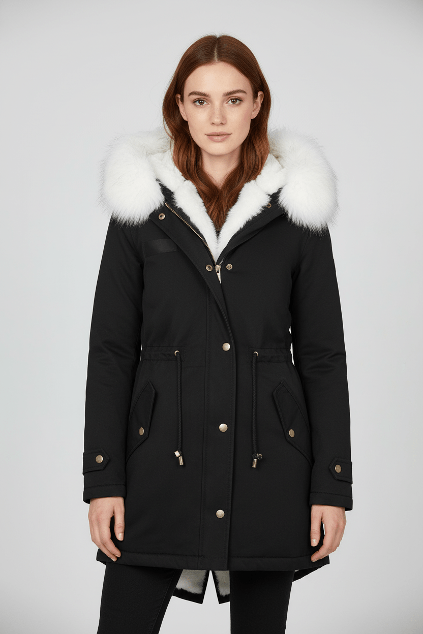 Warm Faux Fur Hooded Snow Jacket - OutfitLondon
