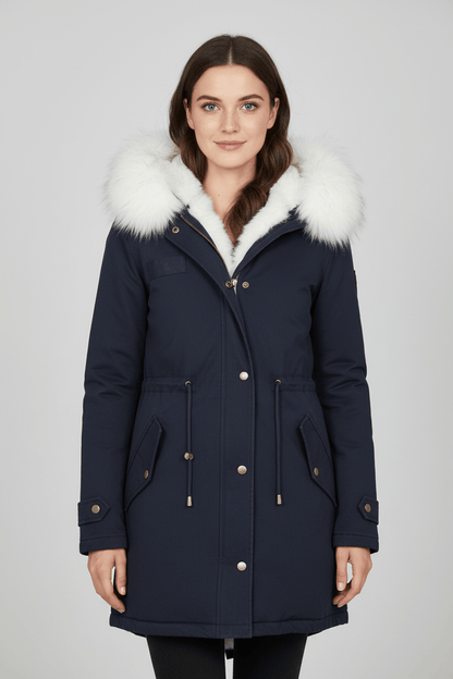 Warm Faux Fur Hooded Snow Jacket