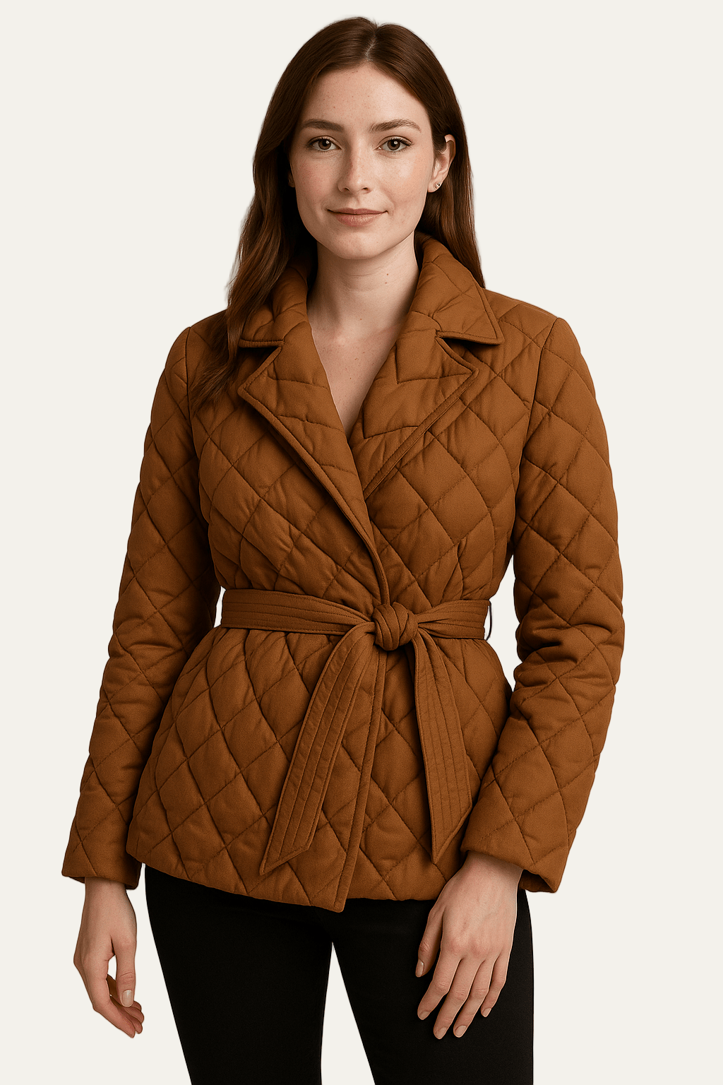 Ladies' Padded Patterned Coat Jacket - OutfitLondon