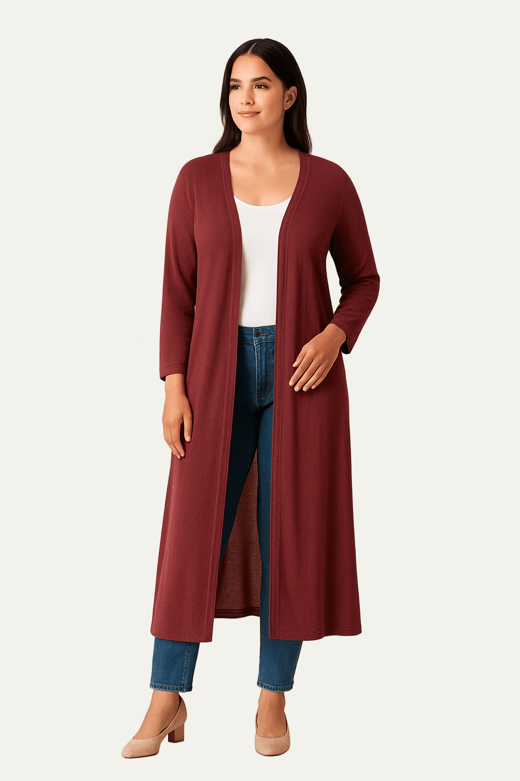 Oversized Open Front Women's Cardigan - OutfitLondon