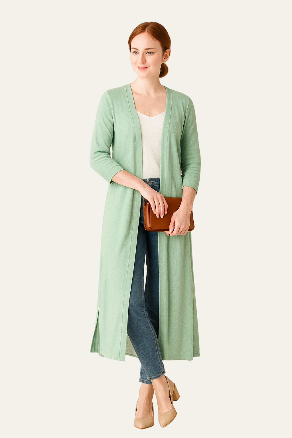 Oversized Open Front Women's Cardigan
