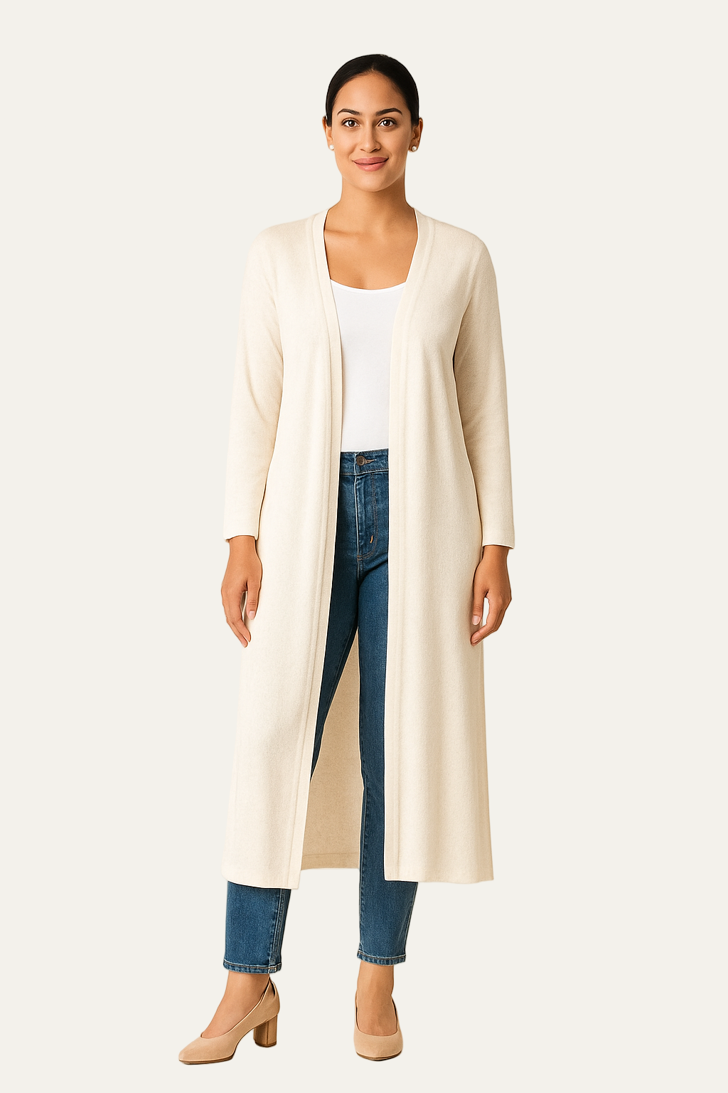 Oversized Open Front Women's Cardigan