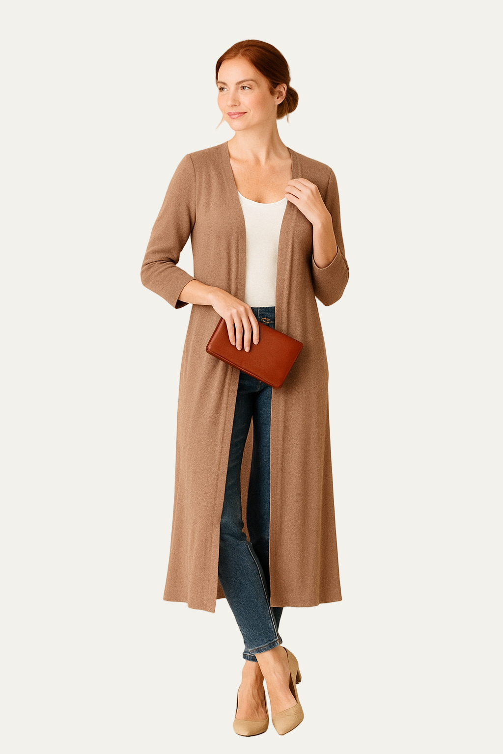 Oversized Open Front Women's Cardigan