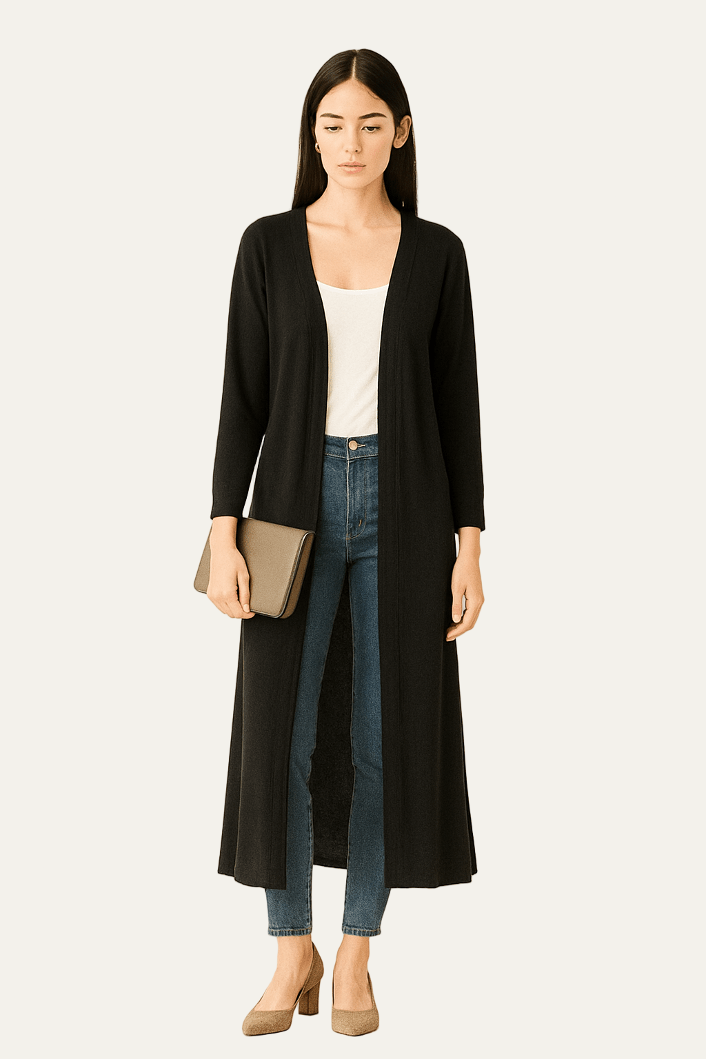 Oversized Open Front Women's Cardigan