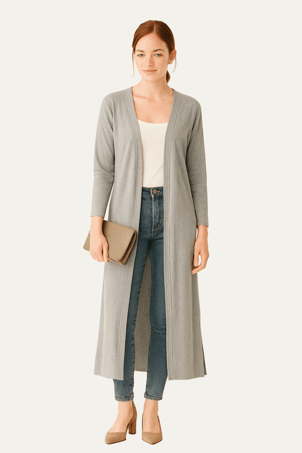 Oversized Open Front Women's Cardigan
