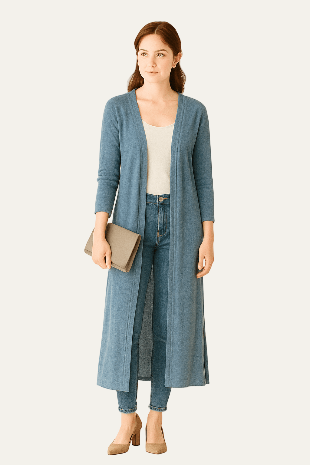 Oversized Open Front Women's Cardigan