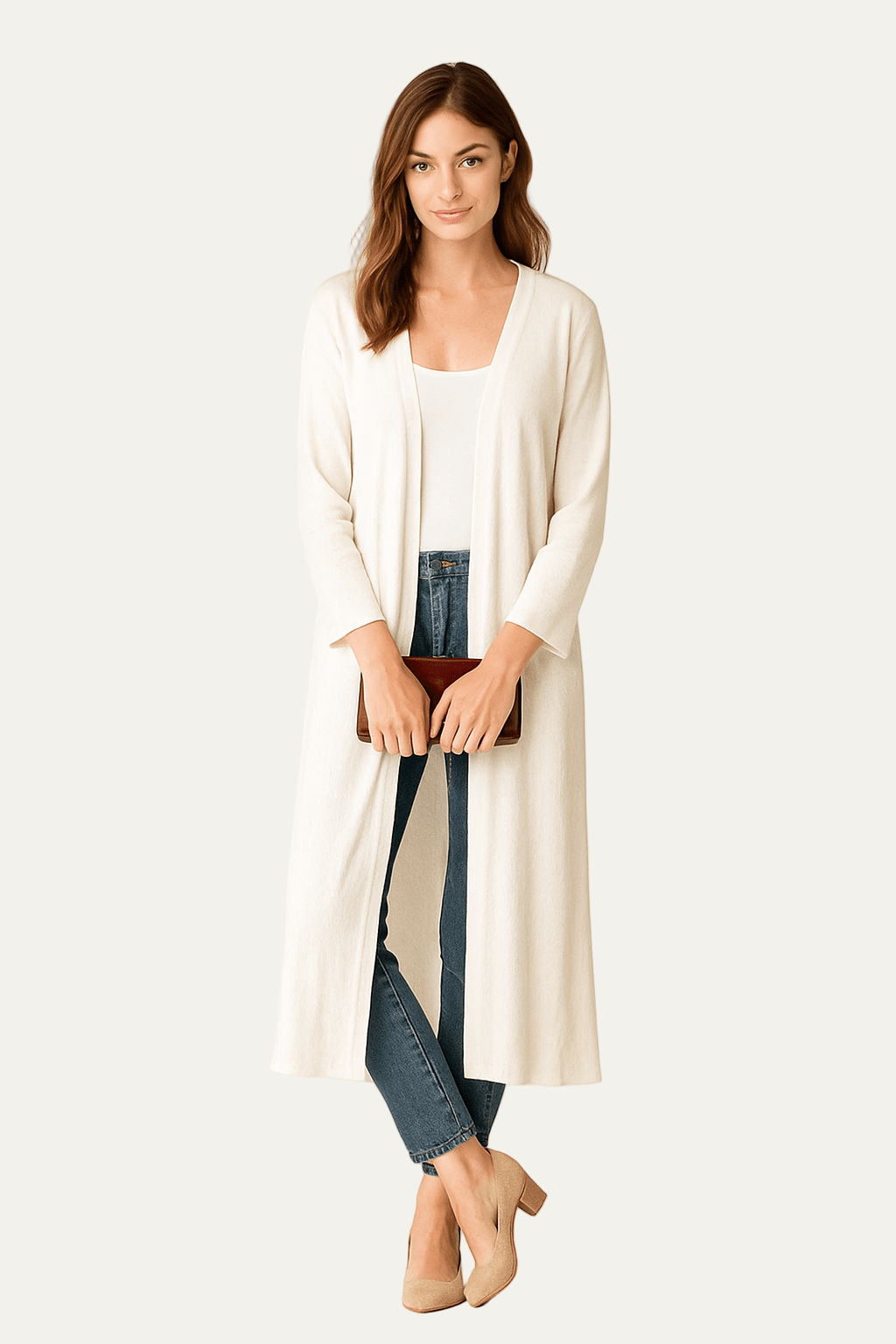 Oversized Open Front Women's Cardigan