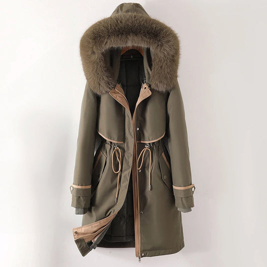 Women's Warm Quilted Parka Winter Jacket - OutfitLondon