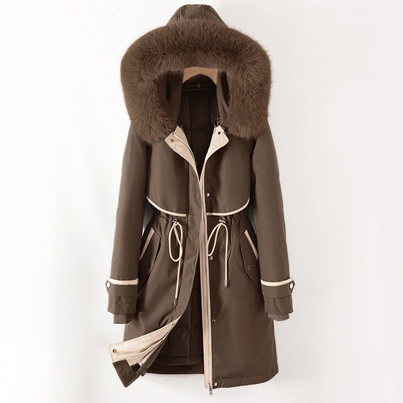 Women's Warm Quilted Parka Winter Jacket