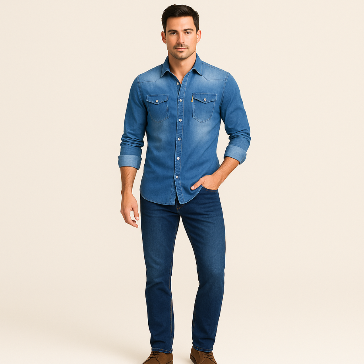 Men's Denim Casual Shirt