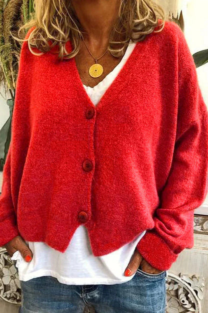 Women's Patchwork Cardigan V-Neck