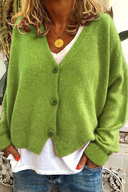 Women's Patchwork Cardigan V-Neck