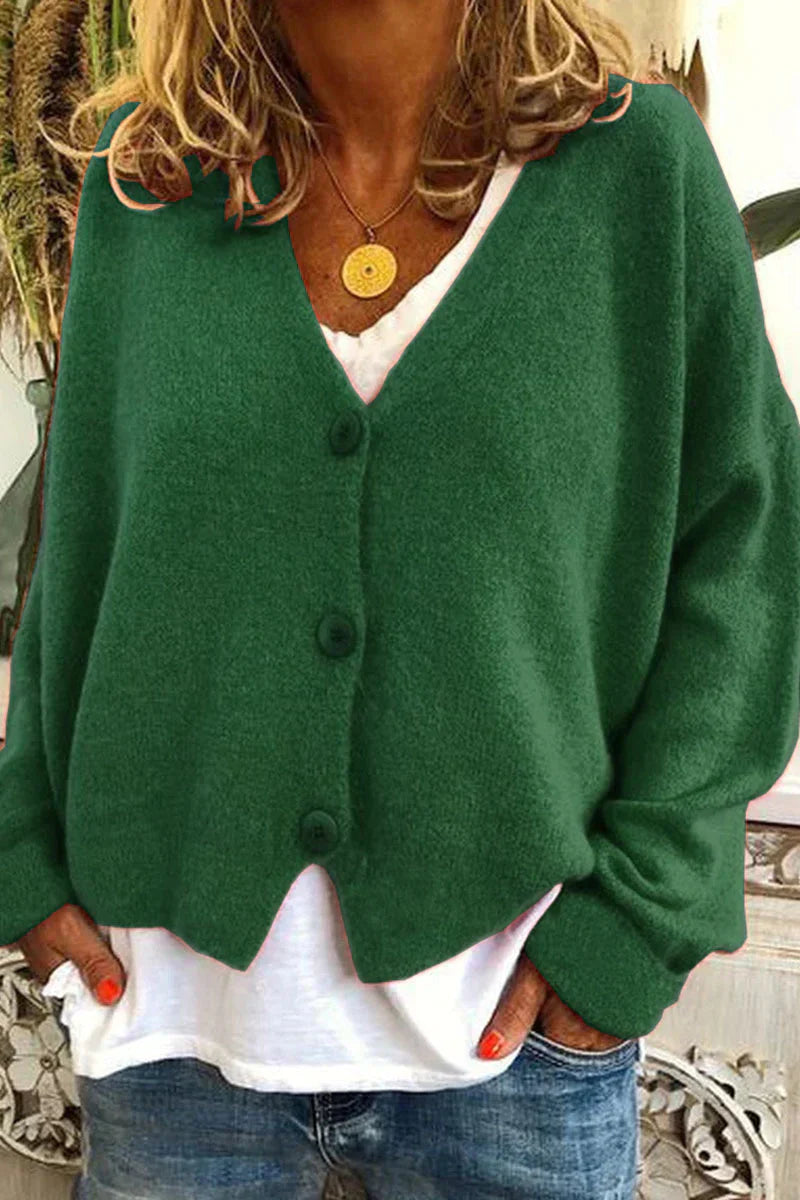 Women's Patchwork Cardigan V-Neck