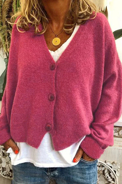 Women's Patchwork Cardigan V-Neck