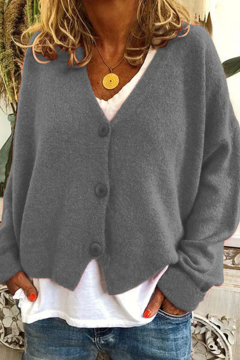 Women's Patchwork Cardigan V-Neck