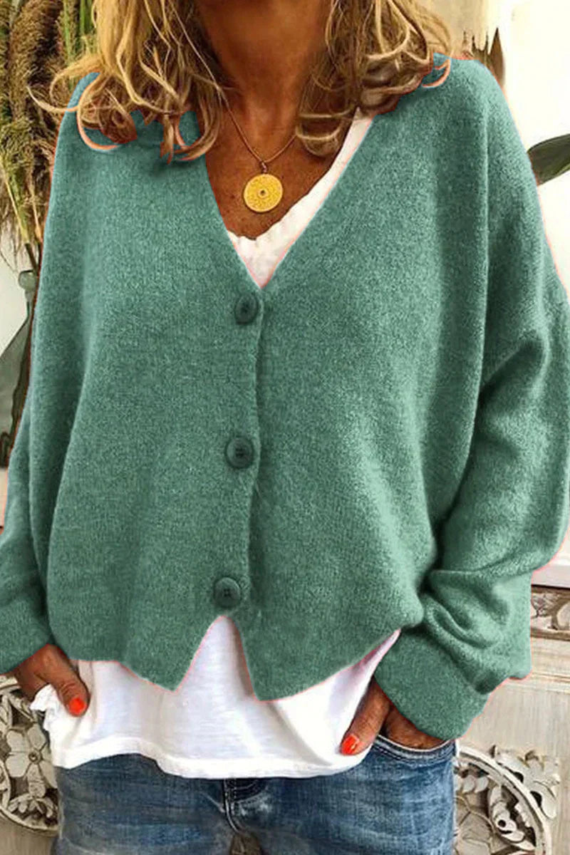 Women's Patchwork Cardigan V-Neck