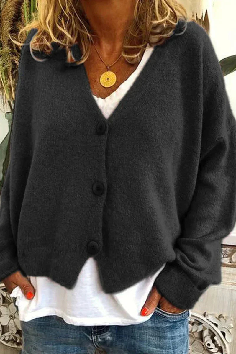 Women's Patchwork Cardigan V-Neck