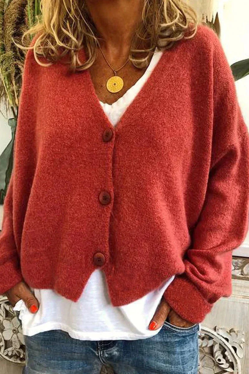 Women's Patchwork Cardigan V-Neck