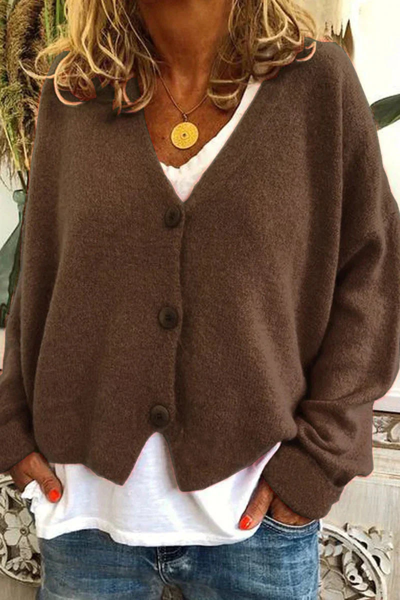 Women's Patchwork Cardigan V-Neck