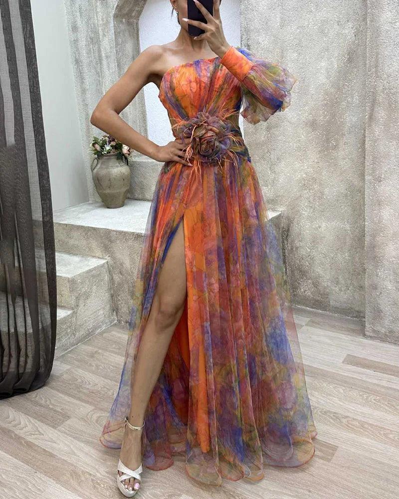 Asymmetrical High Low Fashion Dress