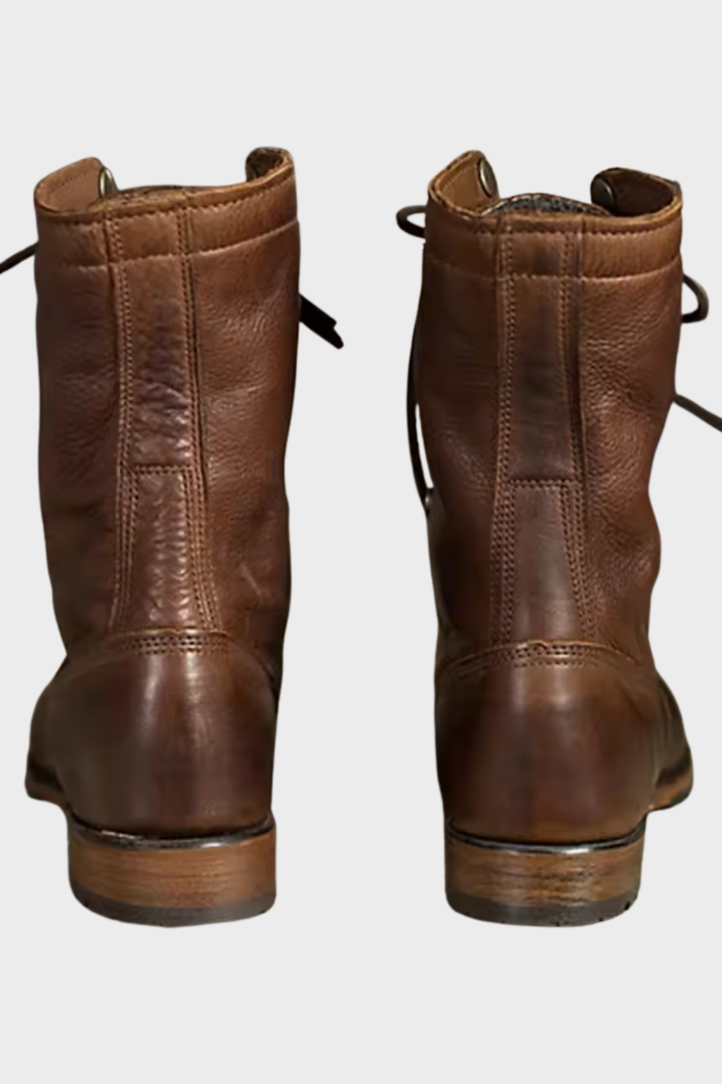 Women's Leather Ankle Boots Lace-Up